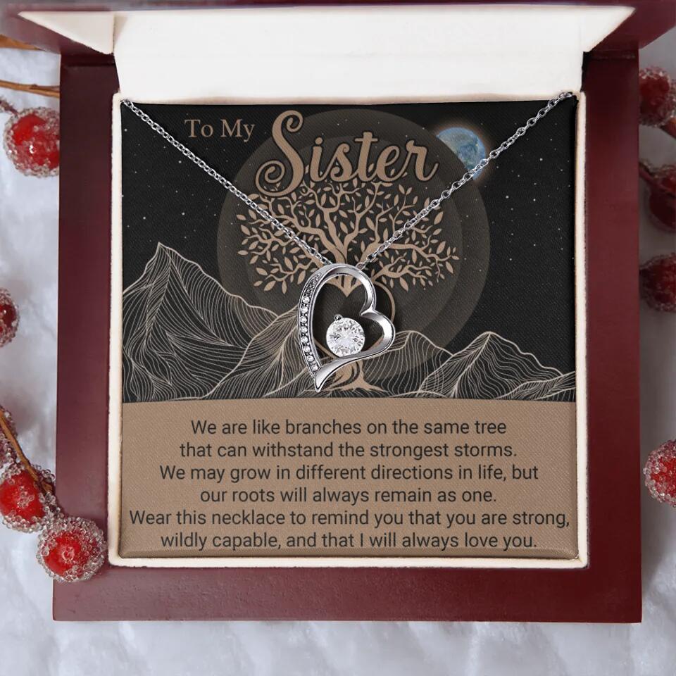 To My Sister/Sister-in-law We Are Like Branches On The Same Tree - Personalized Necklace - Gift For Her On Anniversaries