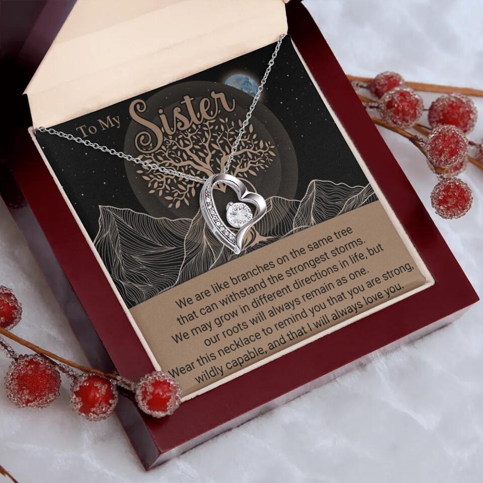 To My Sister/Sister-in-law We Are Like Branches On The Same Tree - Personalized Necklace - Gift For Her On Anniversaries