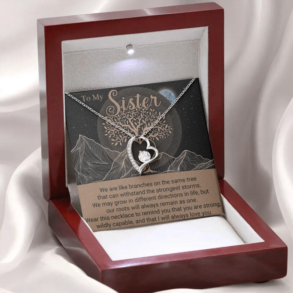 To My Sister/Sister-in-law We Are Like Branches On The Same Tree - Personalized Necklace - Gift For Her On Anniversaries