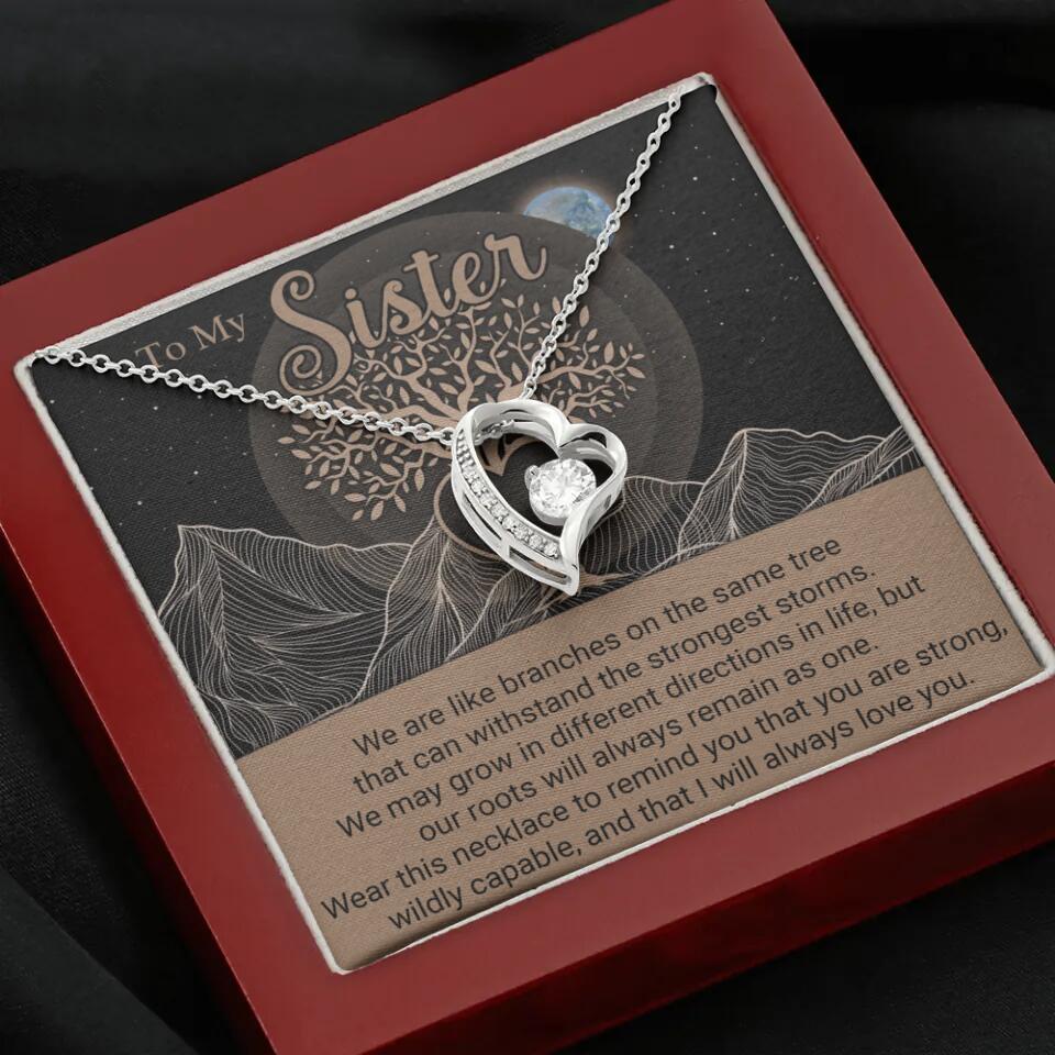 To My Sister/Sister-in-law We Are Like Branches On The Same Tree - Personalized Necklace - Gift For Her On Anniversaries