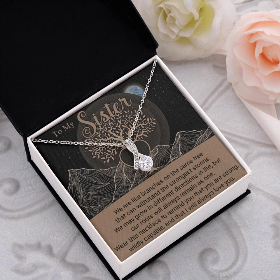 To My Sister/Sister-in-law We Are Like Branches On The Same Tree - Personalized Necklace - Gift For Her On Anniversaries
