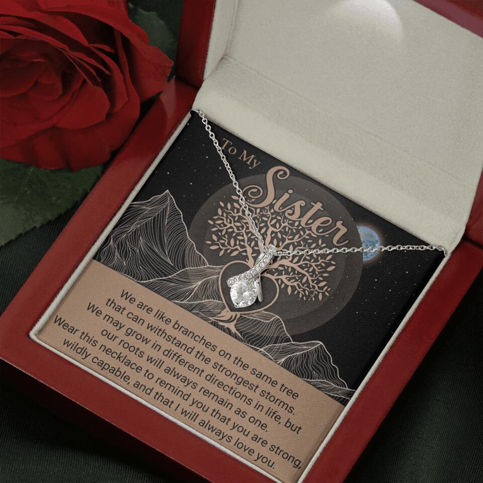 To My Sister/Sister-in-law We Are Like Branches On The Same Tree - Personalized Necklace - Gift For Her On Anniversaries