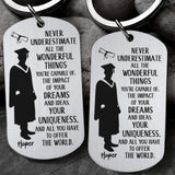 Graduation Gift for Son - Never Underestimate All The Wonderful Things - Message from Parent to Son - Stanless Steel Keychain - Graduation Gifts Keepsake - Gift for Seniors - 303ICNNPKC302