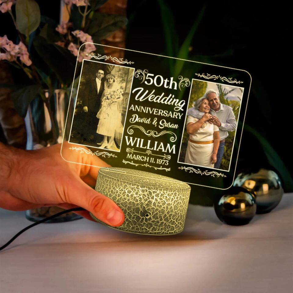 Personalized Wedding Anniversary 3D LED Light