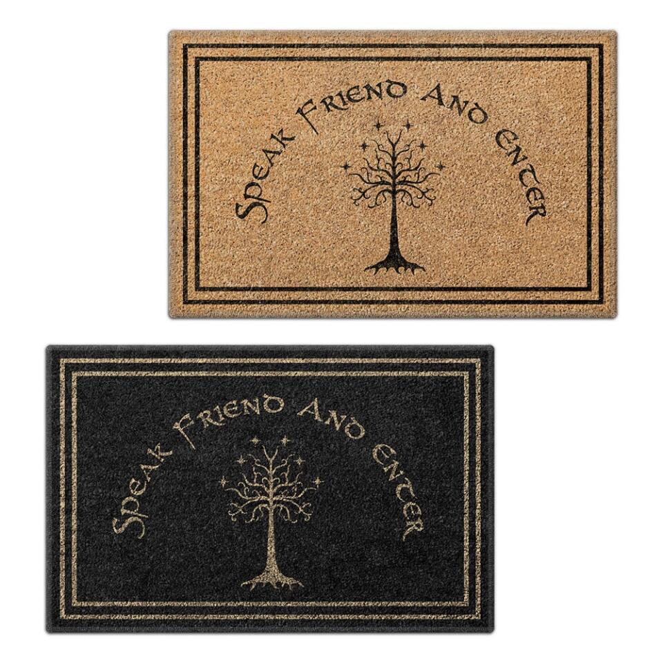 Funny Doormat - Speak Friend and Enter - Movie Door Mats - Funny Gift for Friends - Front Door Decor