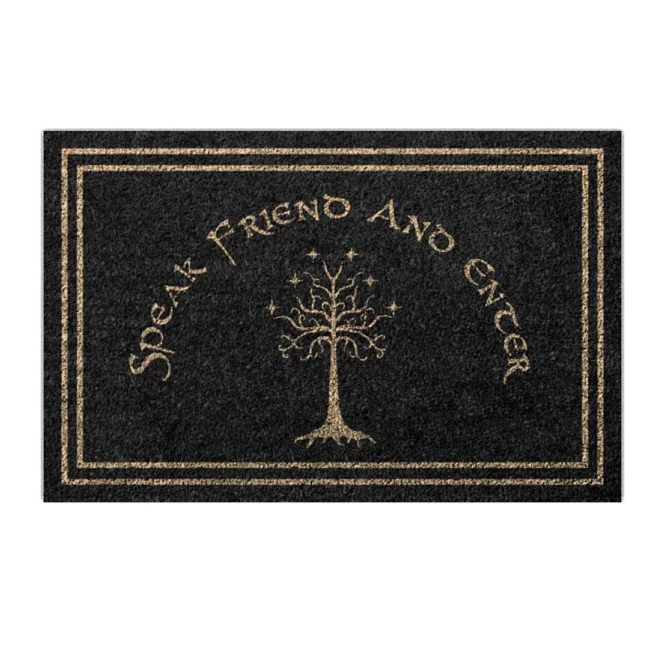 Funny Doormat - Speak Friend and Enter - Movie Door Mats - Funny Gift for Friends - Front Door Decor