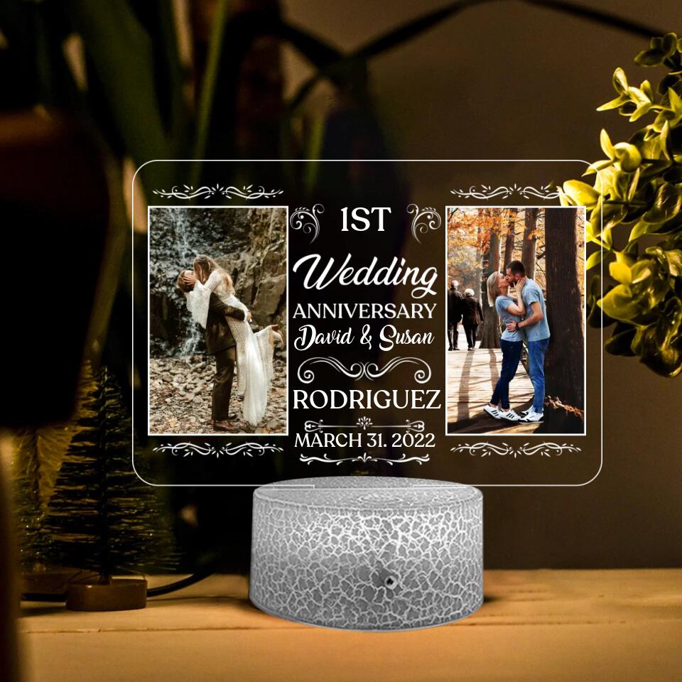Personalized Wedding Anniversary 3D LED Light
