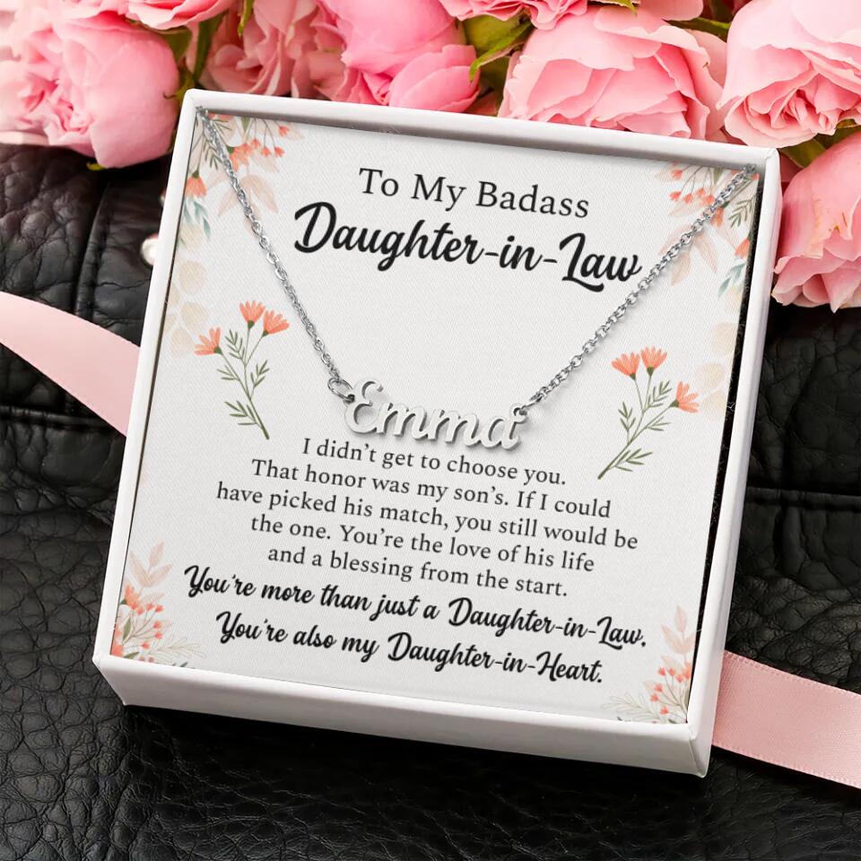 You're More Than Just A Daughter In Law - Personalized Name Necklace