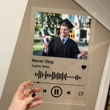 Personalized Song for Graduation - Custom Photo & Song - Acrylic Plaque - Graduation Keepsake - Gift for Adult Son Daughter - for Music Lovers - 303ICNNPAP320
