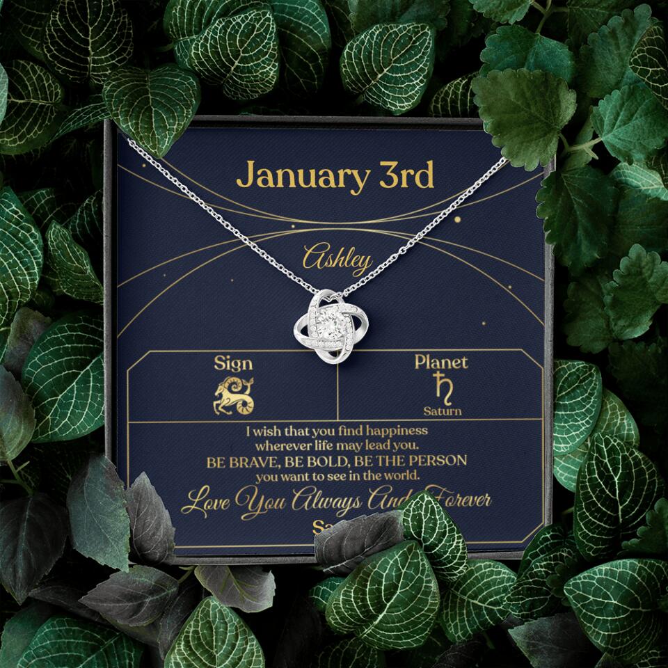 I Wish That You Find Happiness Personalized Zodiac Sign Jewelry