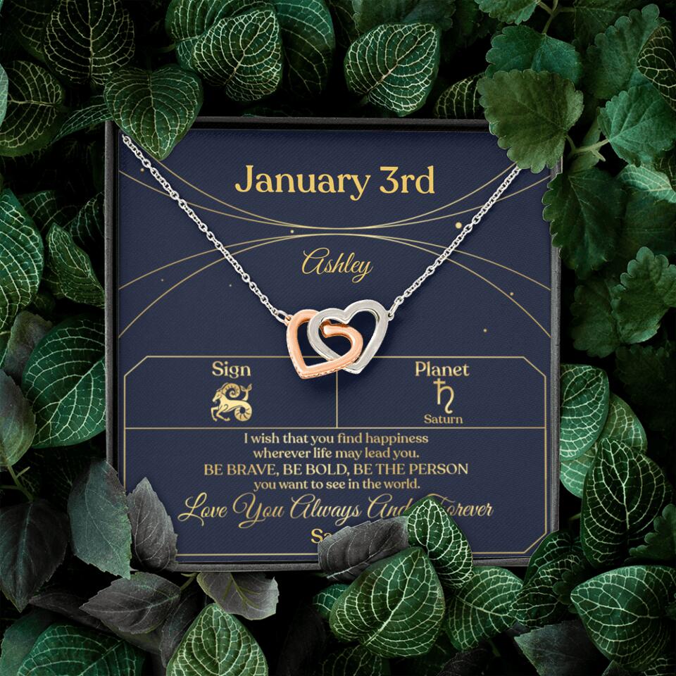 I Wish That You Find Happiness Personalized Zodiac Sign Jewelry