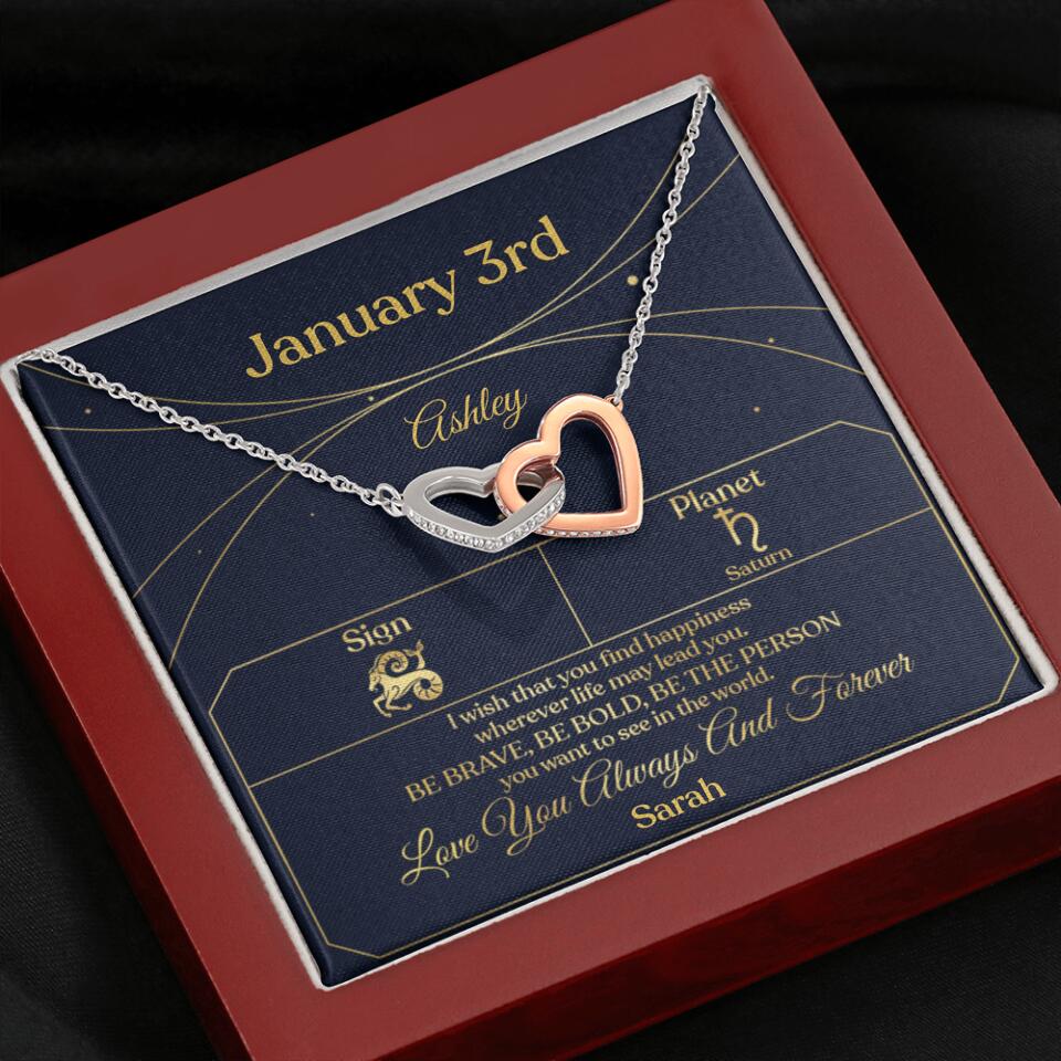 I Wish That You Find Happiness Personalized Zodiac Sign Jewelry