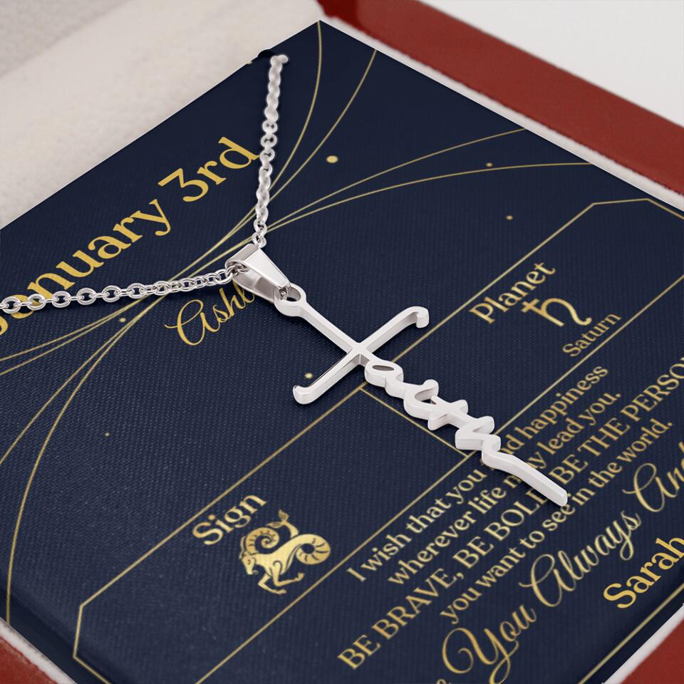 I Wish That You Find Happiness Personalized Zodiac Sign Jewelry