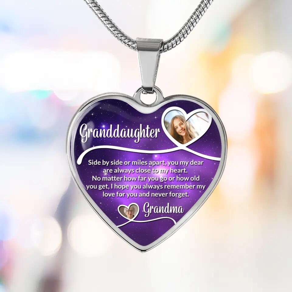 Message From Grandma To Granddaughter Galaxy Style Custom Necklace Keychain Birthday Gift