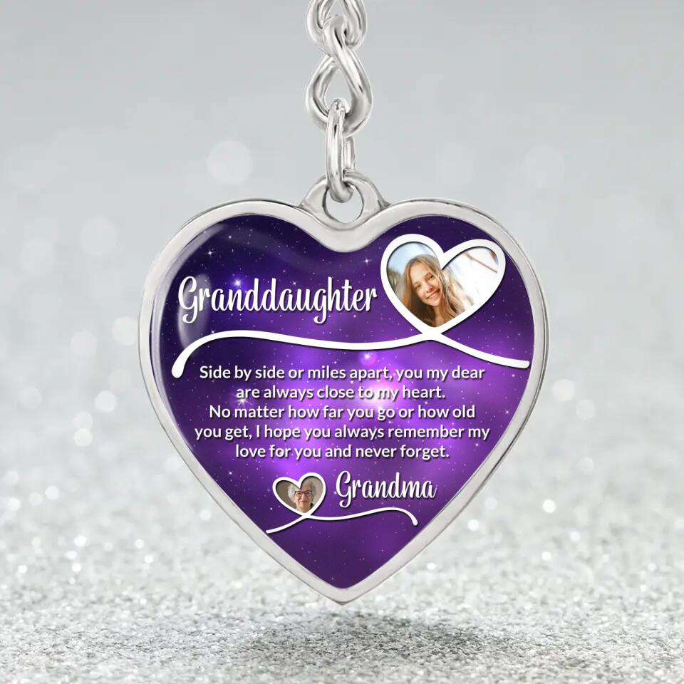 Message From Grandma To Granddaughter Galaxy Style Custom Necklace Keychain Birthday Gift