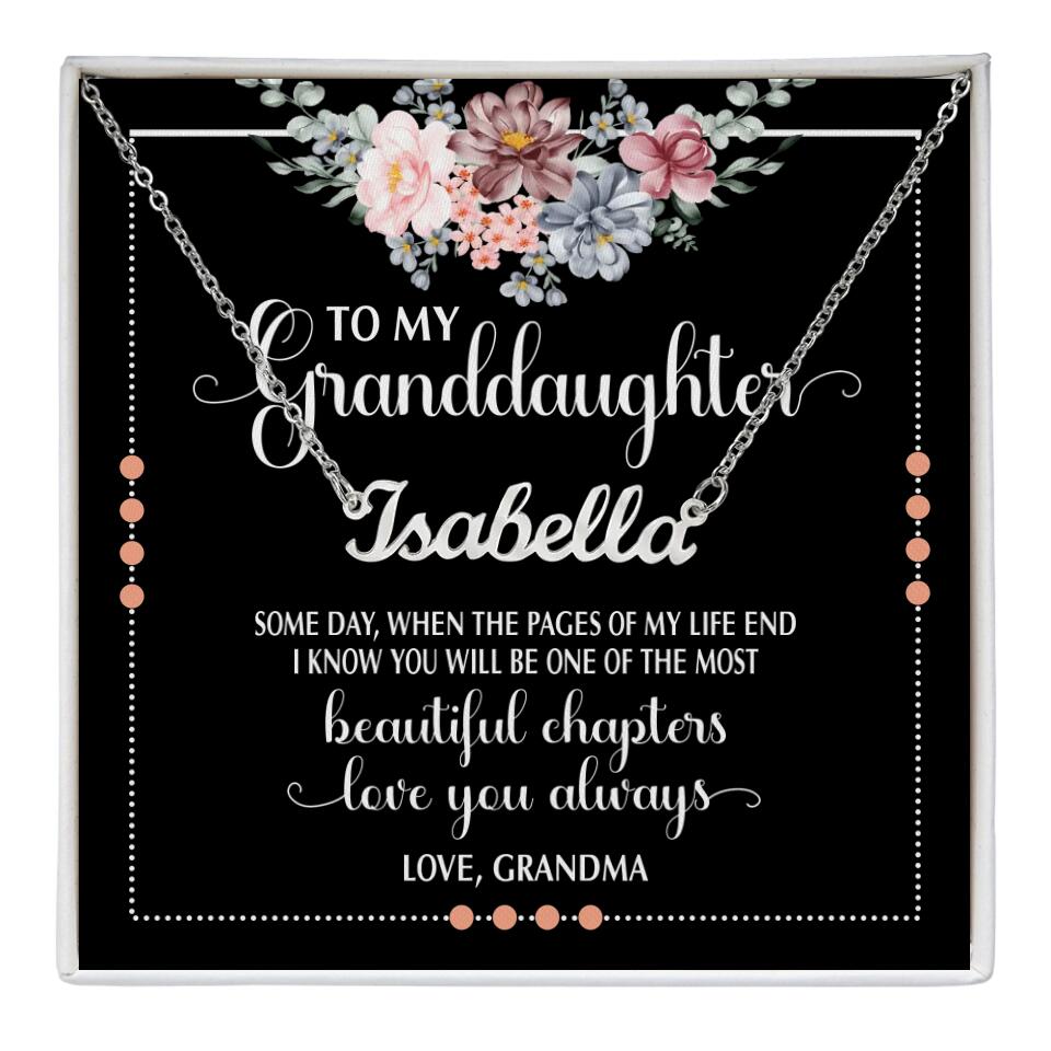 I Know You Will Be One of the Most Beautiful Chapters - Personalized Necklace - Birthday Gift for Grandchildren