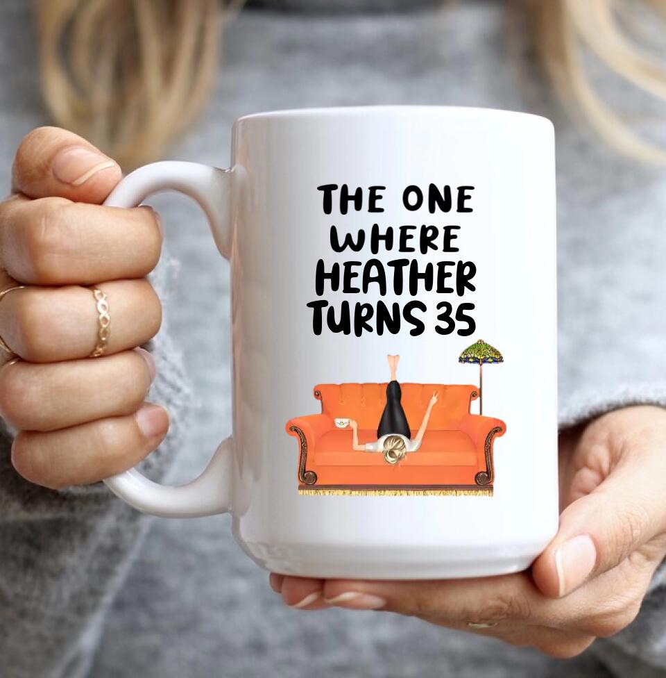 The One Where Turn to 35 - Personalized White Mug - 35th Birthday Gift