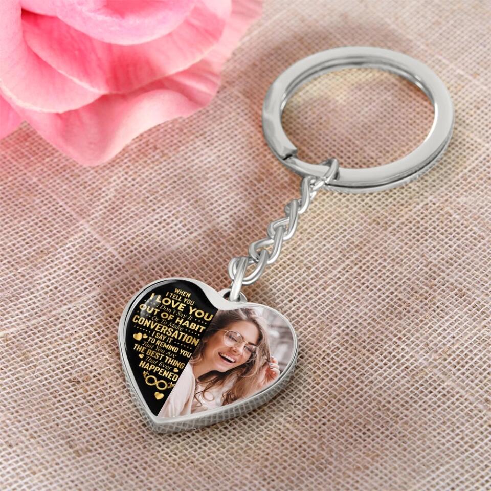 When I Tell You I Love You Personalized Heart Necklace