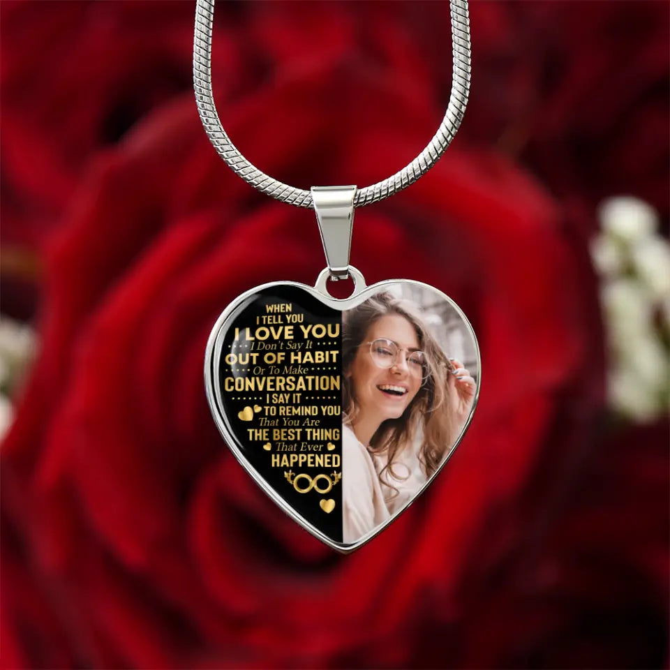 When I Tell You I Love You Personalized Heart Necklace