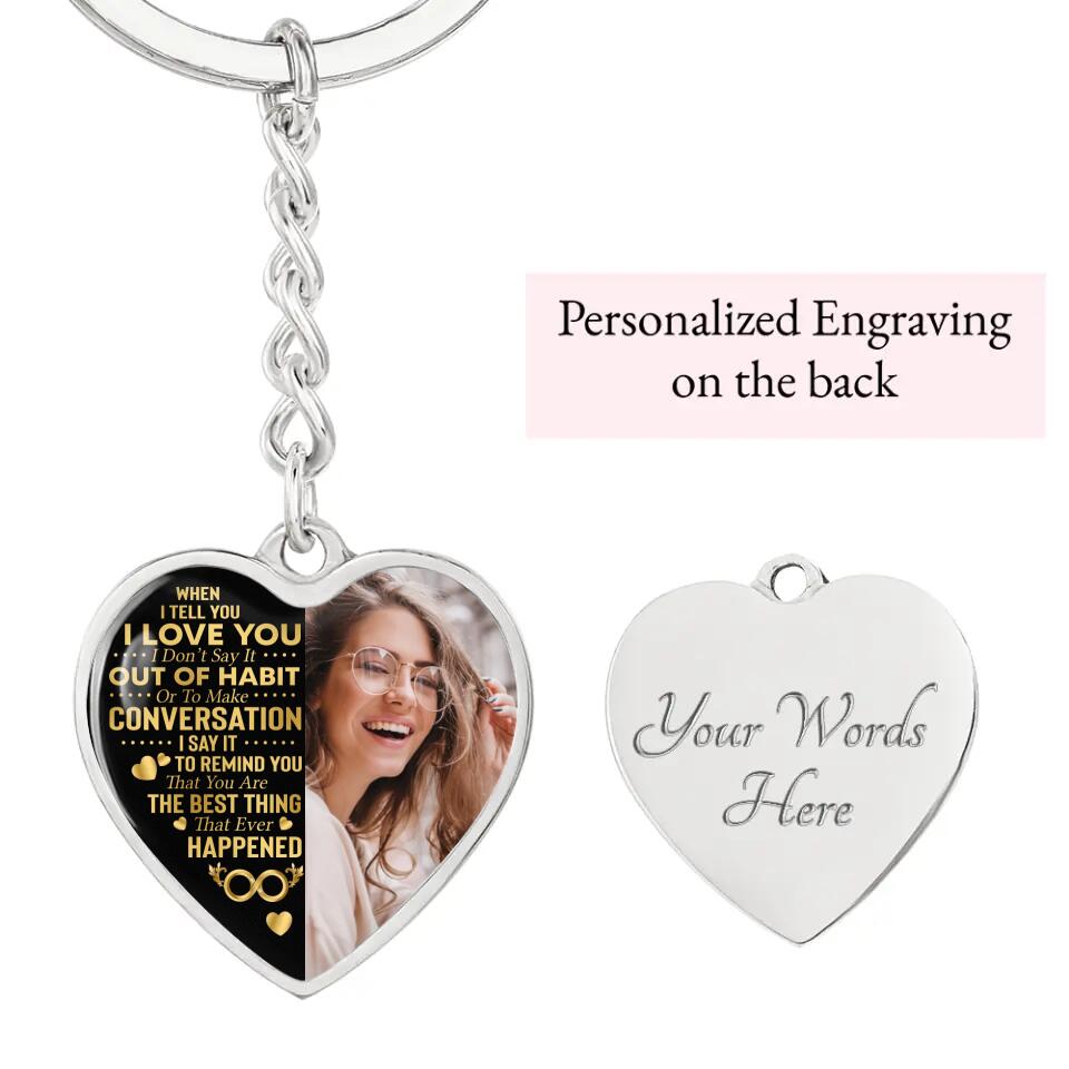 When I Tell You I Love You Personalized Heart Necklace