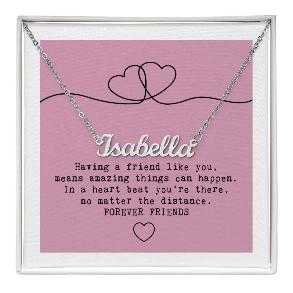 Having A Friend Like You Custom Name Necklace Best Gift For Friends