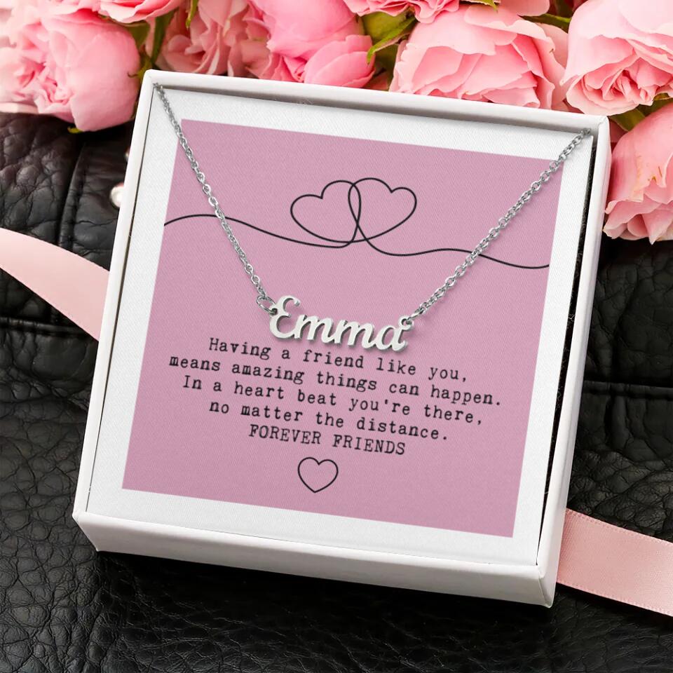 Having A Friend Like You Custom Name Necklace Best Gift For Friends