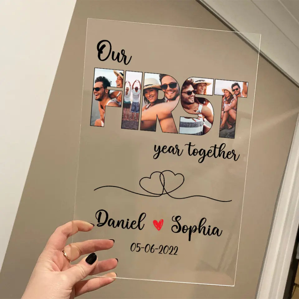 Our First Month/Year Together - Personalized Acrylic Plaque