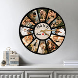 This Is Us Time Of Love - Upload Photo and Custom Name Wall Clock - Best Gift For Him/Her For Couples - Anniversary Gift For Fiance - Best Sweet Wedding Decor - 303ICNTLWC355