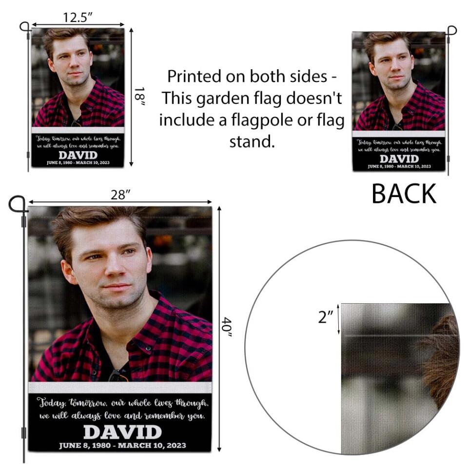We Will Always Love and Remember You - Personalized Garden Flag - Memorial Gift for Loss Beloved