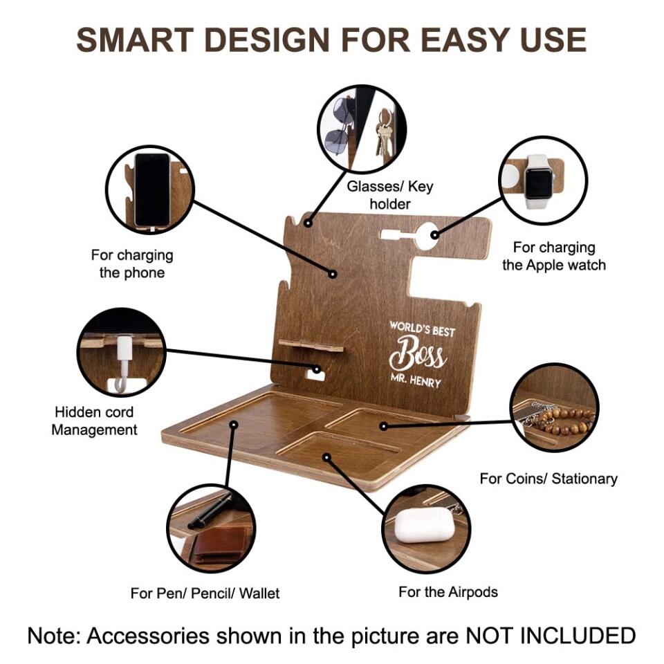 World's Best Mentor Boss Principal Personalized Dock Station