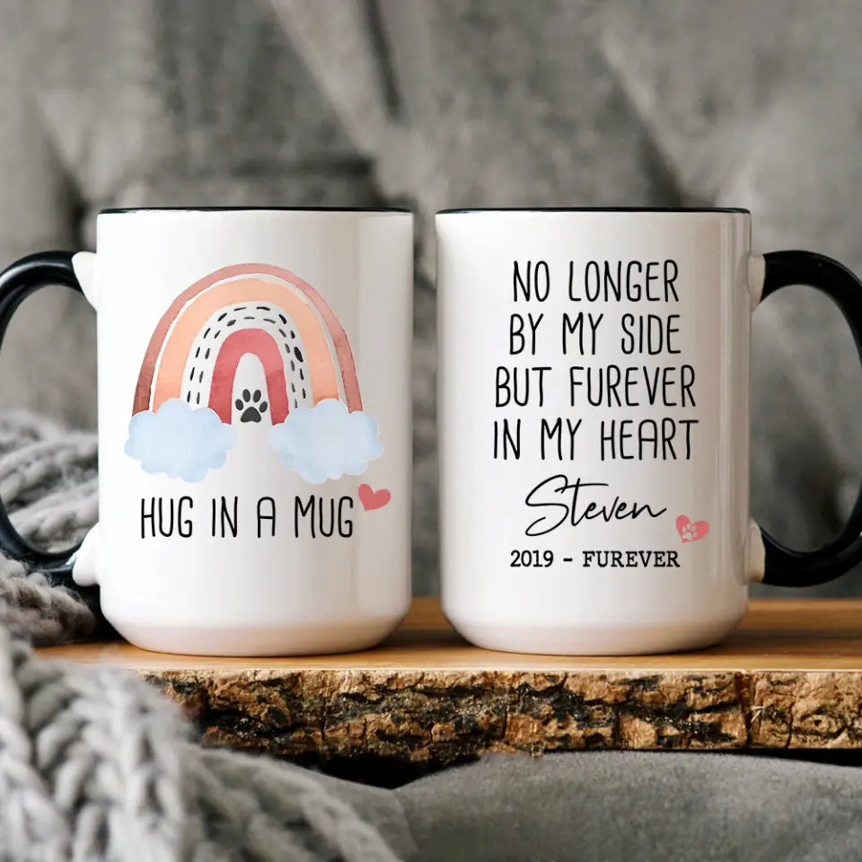 Hug in a Mug Forever in My Mind But Furever in My Heart Personalized Mug
