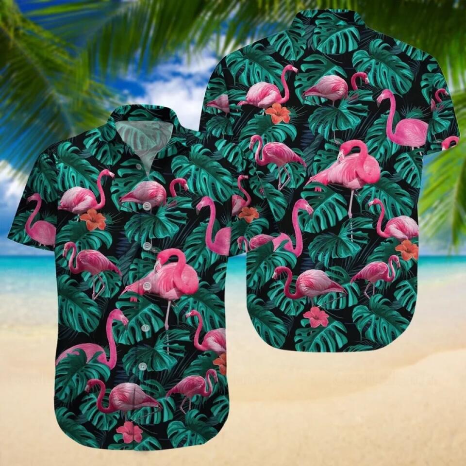 Flamingo Tropical Hawaii Shirt Summer Funny Gift For Holiday