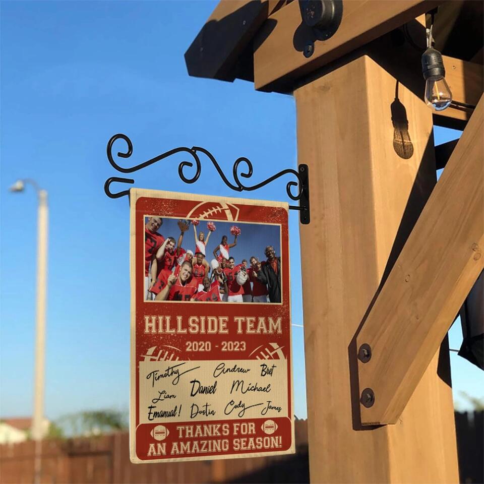Thank For An Amazing Season - Personalized Flag - Gift for Football Team