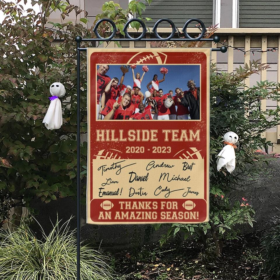 Thank For An Amazing Season - Personalized Flag - Gift for Football Team