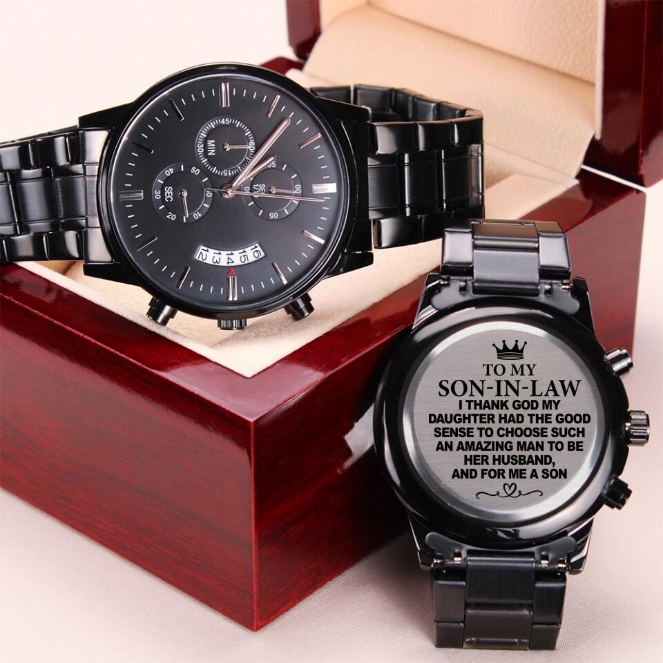 Thank You Message To My Son In Law Openwork Watch Anniversary Gift For Him