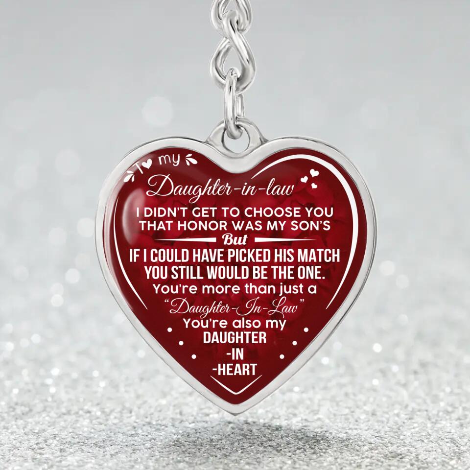 You're Also My Daughter In Heart Personalized Keychain