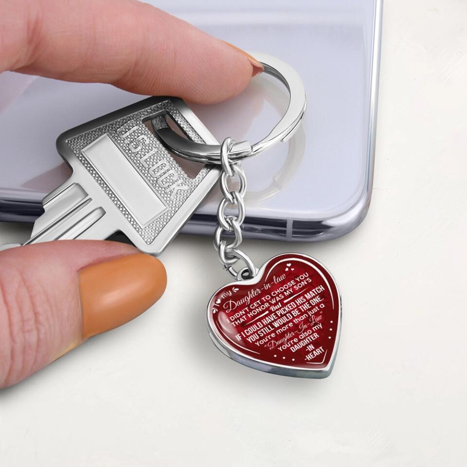 You're Also My Daughter In Heart Personalized Keychain