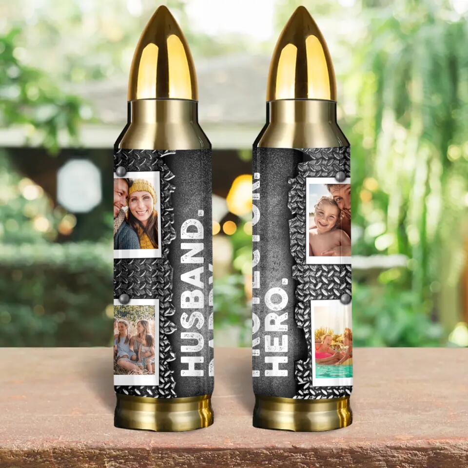 Husband Daddy Protector Hero Personalized Tumbler