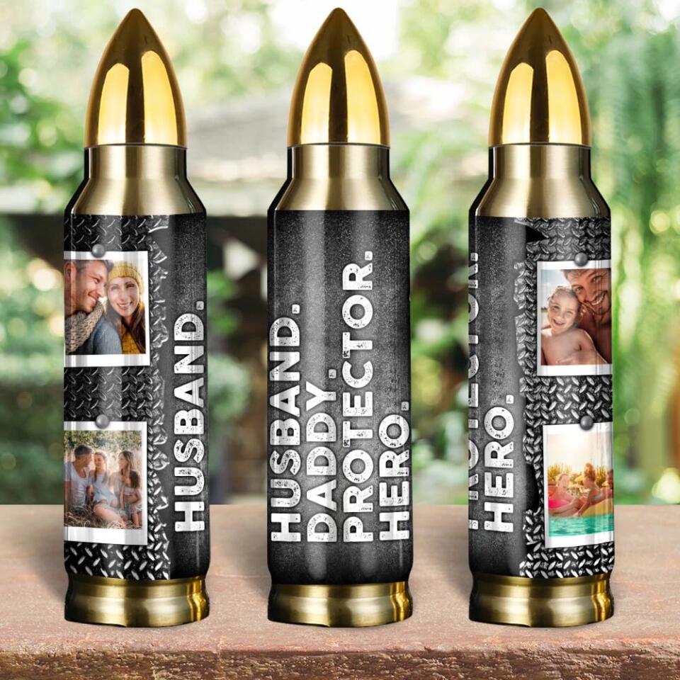 Husband Daddy Protector Hero Personalized Tumbler