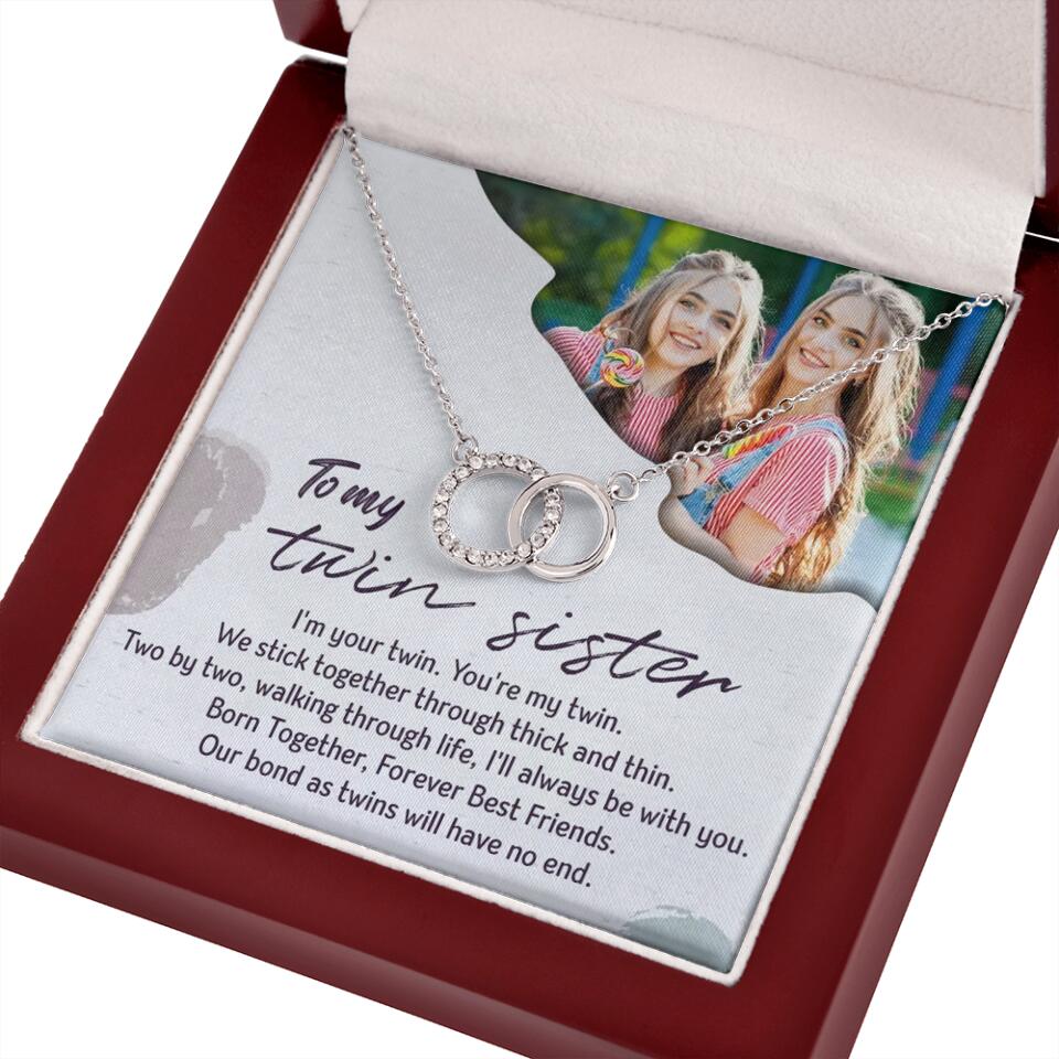 To My Twin Sister I'm Your Twin Your're My Twin - Personalized Necklace