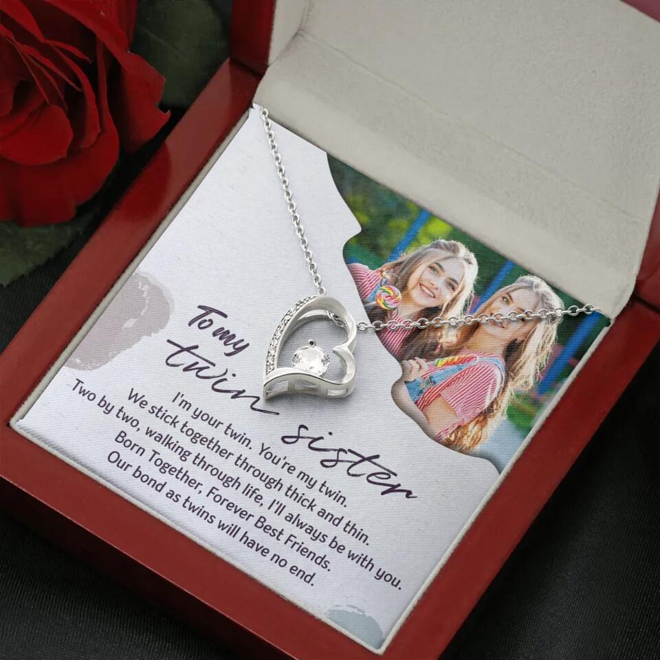 To My Twin Sister I'm Your Twin Your're My Twin - Personalized Necklace