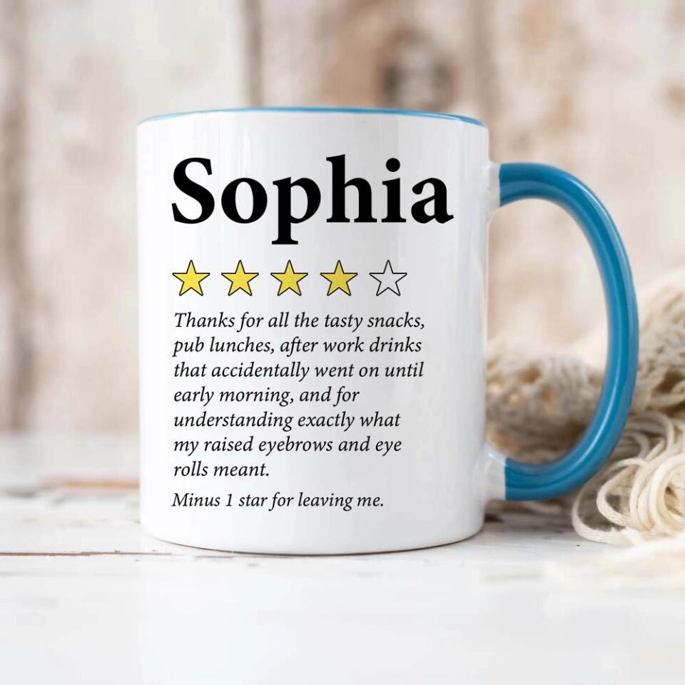 Thanks For All The Tasty Snacks Pub Lunches After Work Personalized Mug Farewell Gift