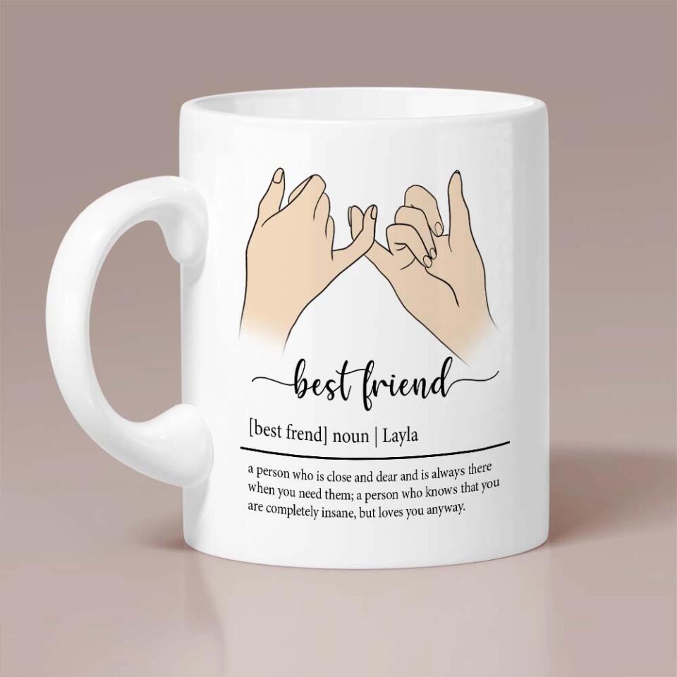 Best Friend Description With Favorite Song Personalized White Mug
