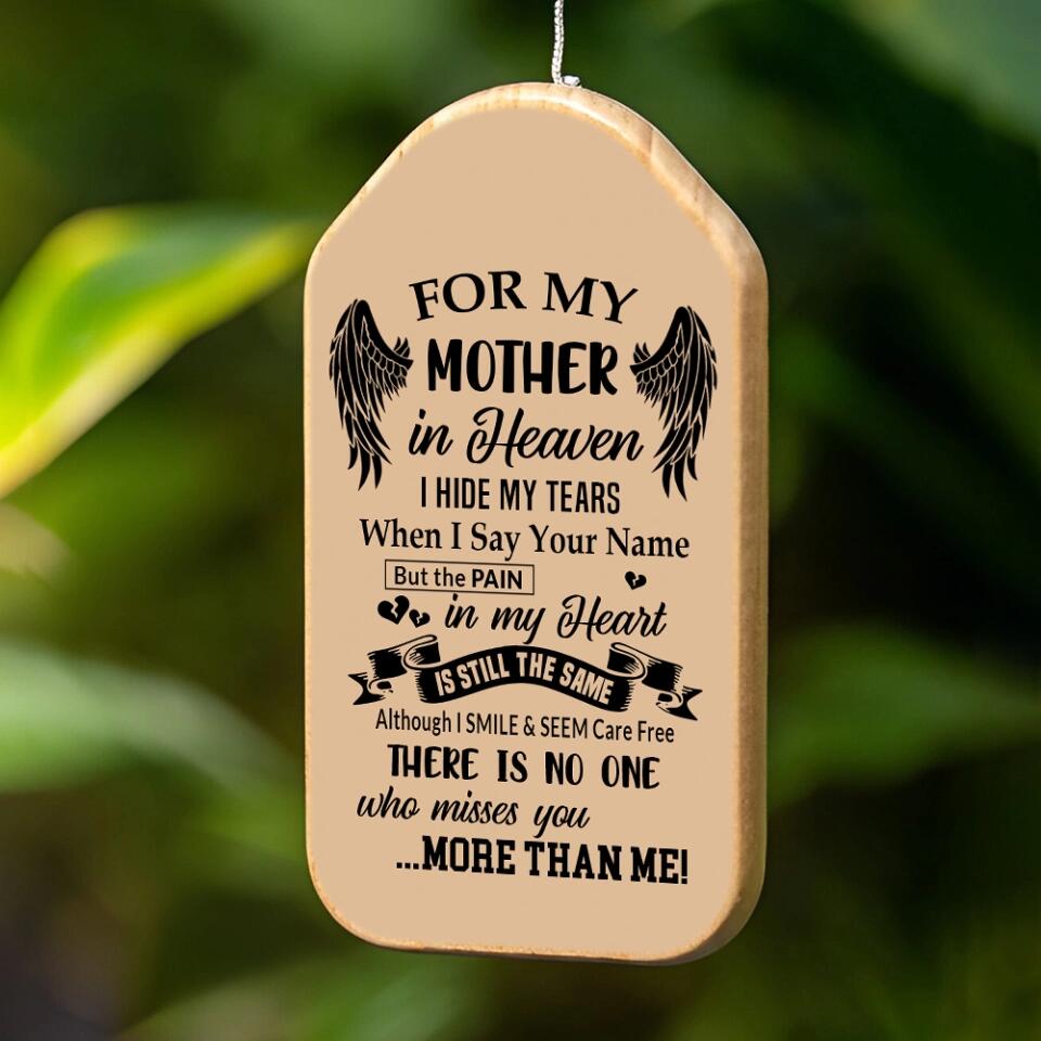 I Hide My Tears When I Say Your Name - Personalized Wind Chime - Memorial Gift For Your Loss Of Your Love