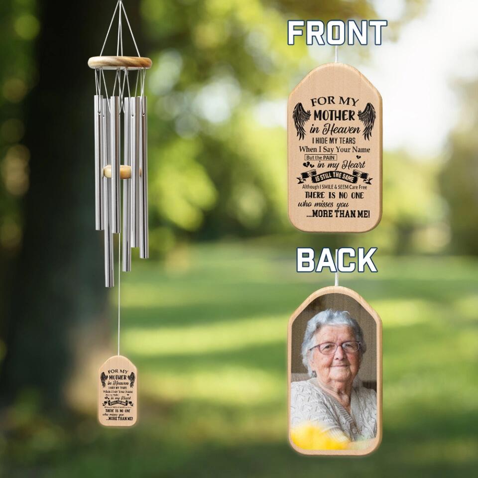 I Hide My Tears When I Say Your Name - Personalized Wind Chime - Memorial Gift For Your Loss Of Your Love