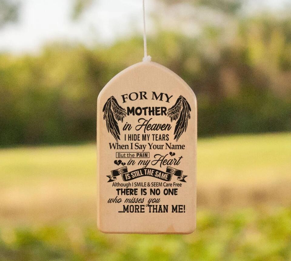 I Hide My Tears When I Say Your Name - Personalized Wind Chime - Memorial Gift For Your Loss Of Your Love