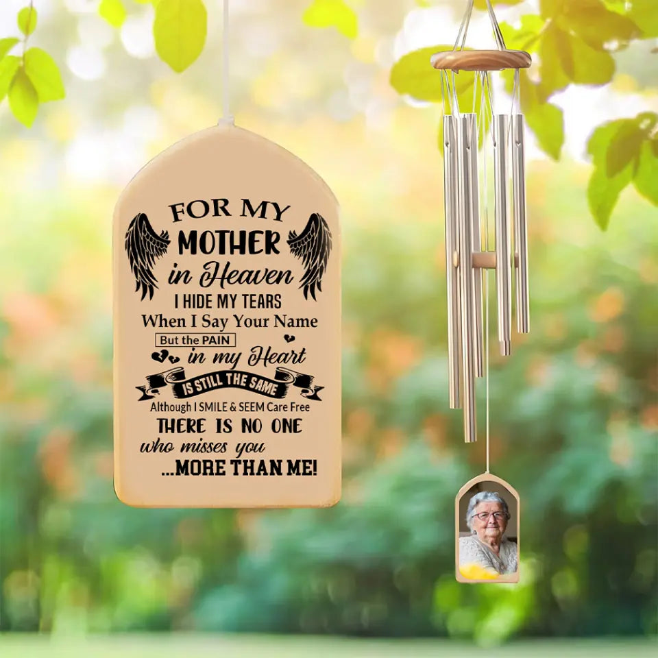 I Hide My Tears When I Say Your Name - Personalized Wind Chime - Memorial Gift For Your Loss Of Your Love