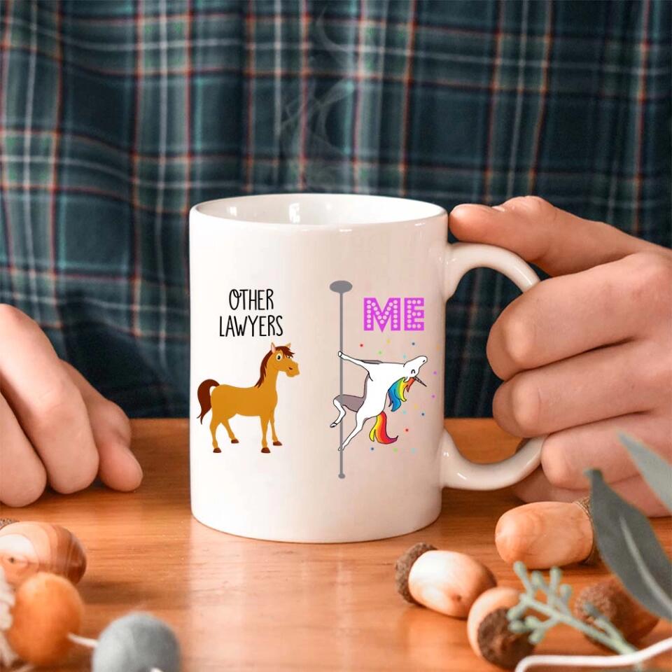 Funny Unicorn Pole Dance Personalized Name Job Title Mug