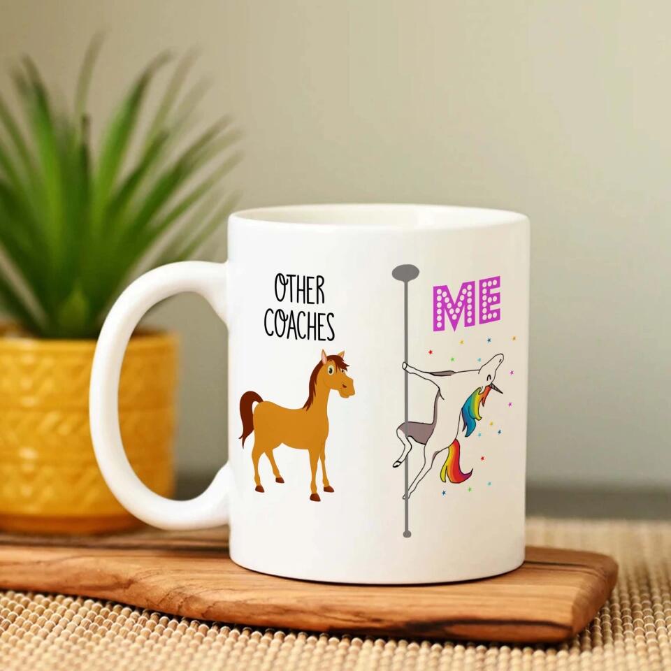 Funny Unicorn Pole Dance Personalized Name Job Title Mug
