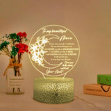 To My Beautiful Niece I Love You To The Moon and Back - Personalized 3D Night Light Lamp - Best Gifts For Niece From Aunt - 211IHPVSLL534